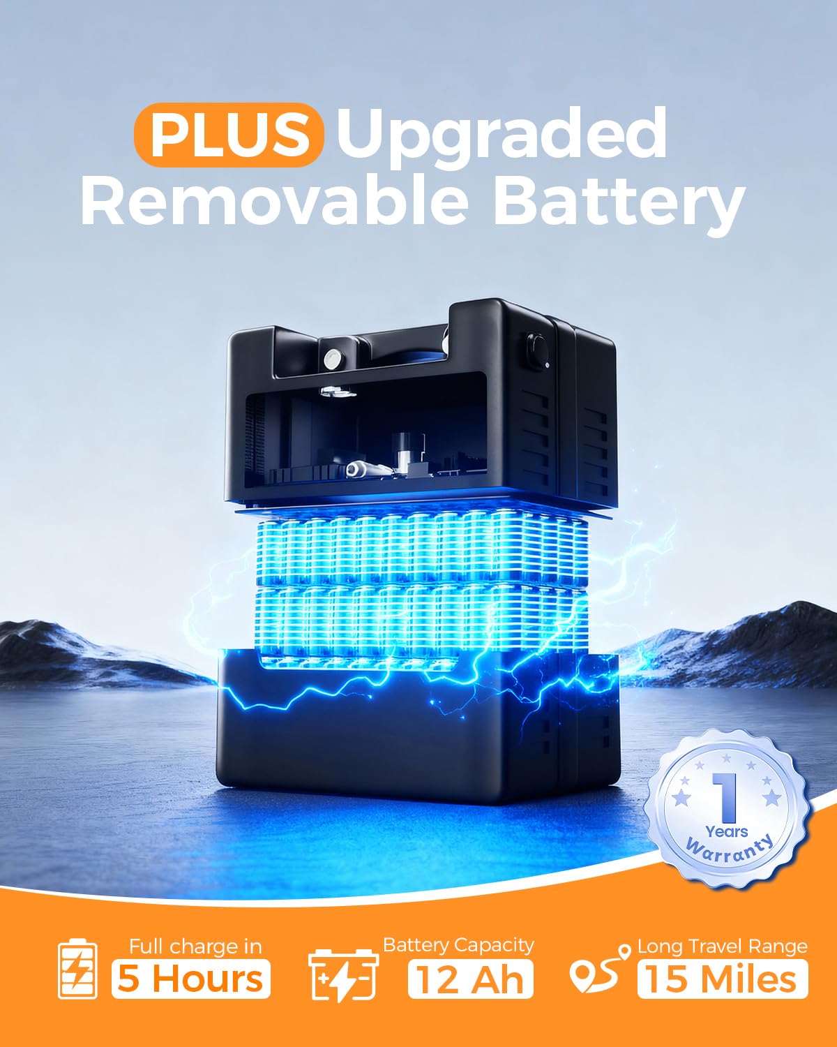 Foldable Electric Wheelchair for Adults, Portable Power Chair, Long Range Mobility Design, Lightweight All-Terrain Use