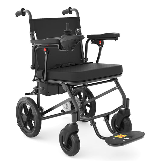 Lightweight Foldable Electric Wheelchair for Adults, Portable Power Chair, 360° Joystick Control, Up to 12 Mile Range