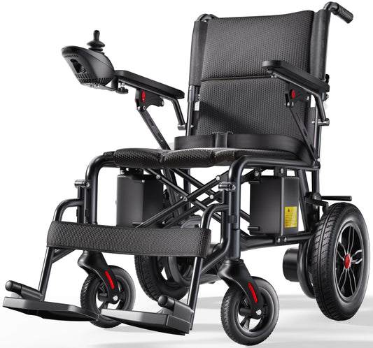 Foldable Electric Wheelchair for Adults, Lightweight Power Chair, 360° Joystick Control, Up to 15 Mile Range